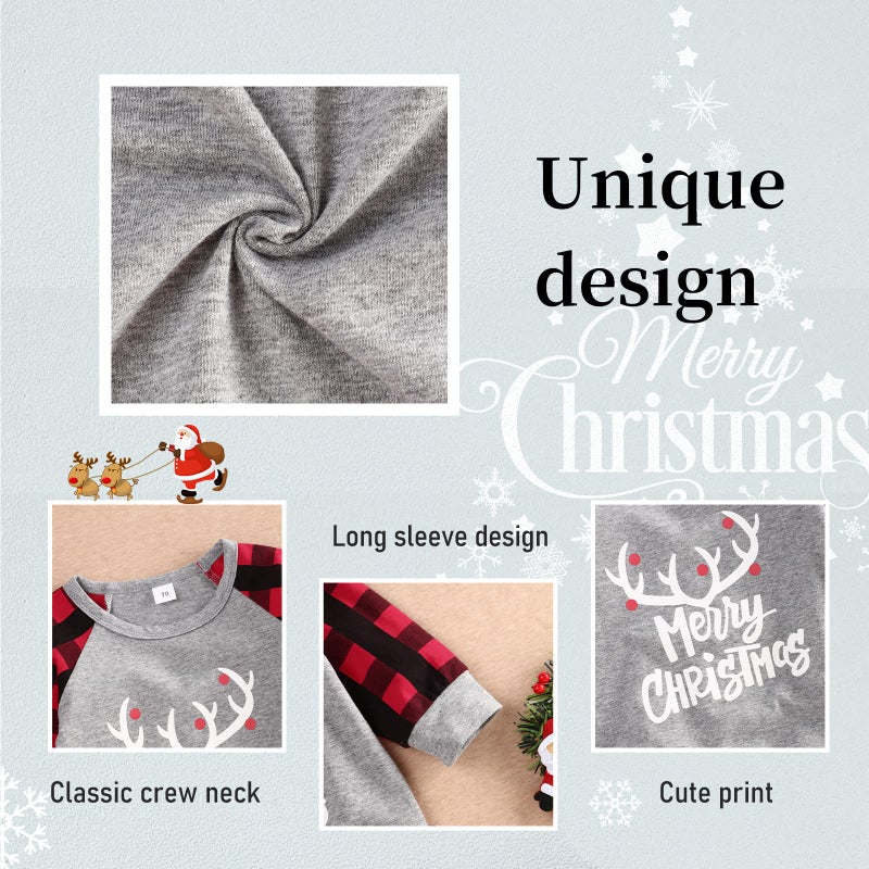 Hipea Newborn Baby Boy Christmas Clothes My First Christmas Outfit Plaid Romper Sleeve Jumpsuit Infant Outfit - Image 5